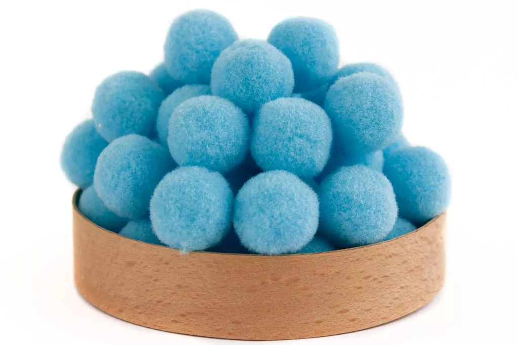 Помпоны для рукоделия Лентомания 20мм бархатные Sky blue 10шт (POM20-07), фото №1
