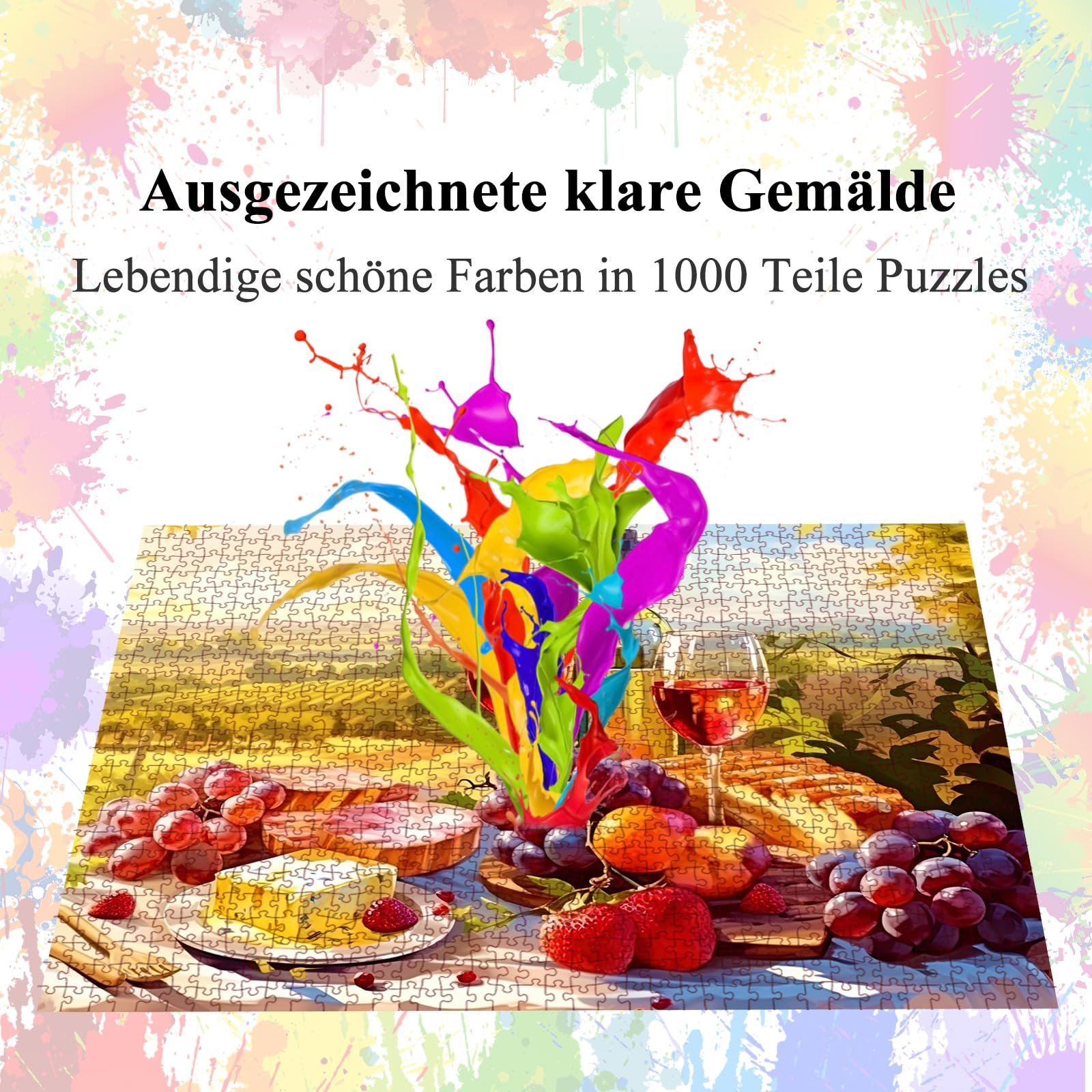 Пазли Bullglesup Picnic 1000 елементів з постером 70 x 50 см, фото №4