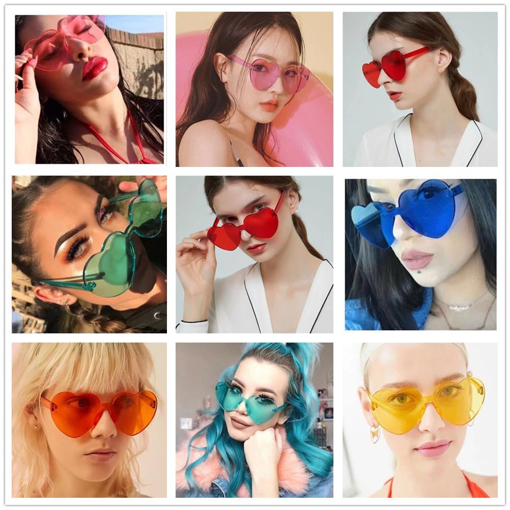 Сонцезахисні окуляри Серце YOJUED Без оправи, фото №6