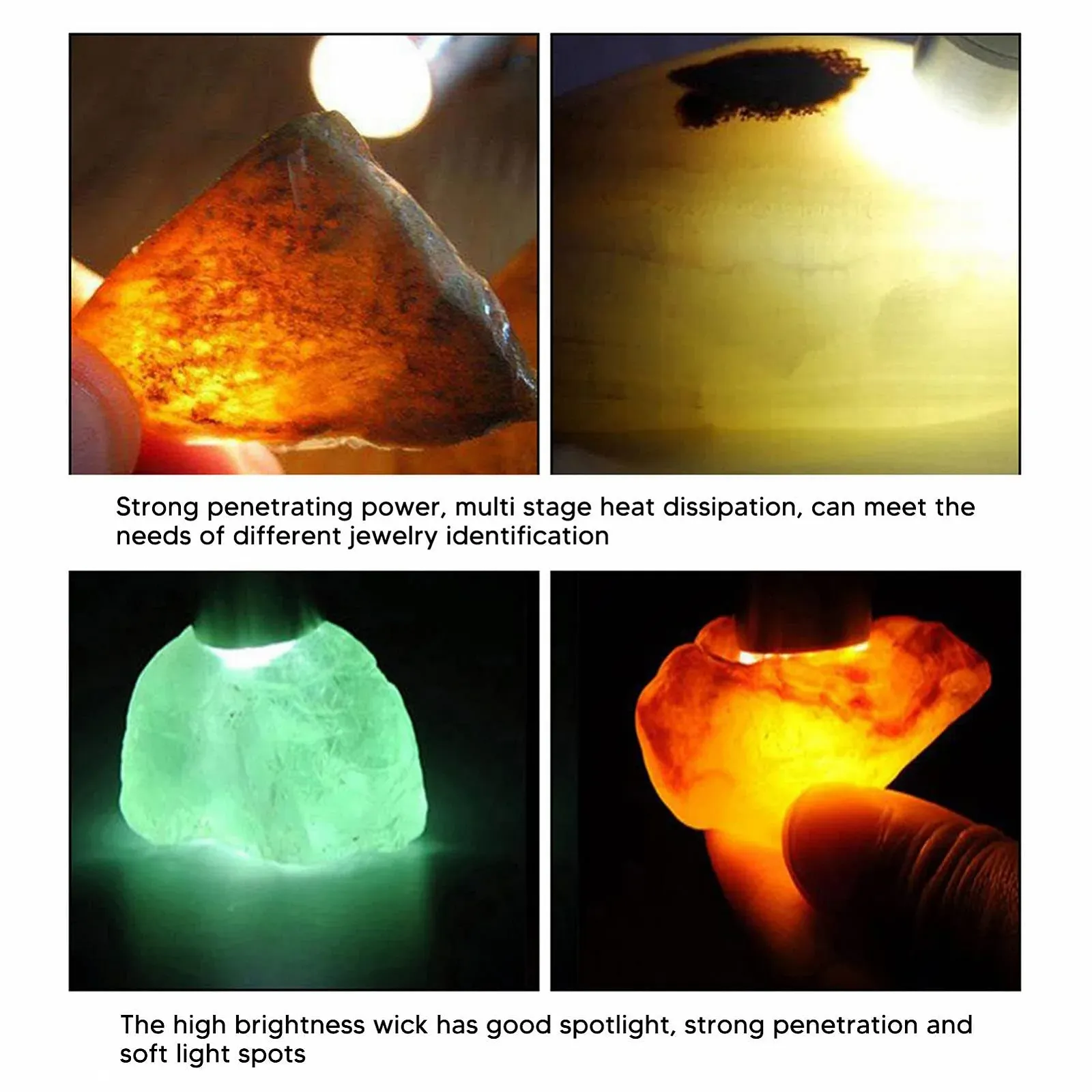 Мини Фонарик Портативный Карманный Фонарик для Идентификации Нефрита, Высокоэффективная Лампа из Нержавеющей Стали для Любителей Ювелирных Изделий, фото №4