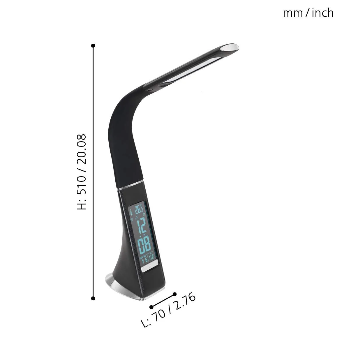 Настольная светодиодная лампа Eglo Cognoli пластик черная, фото №7