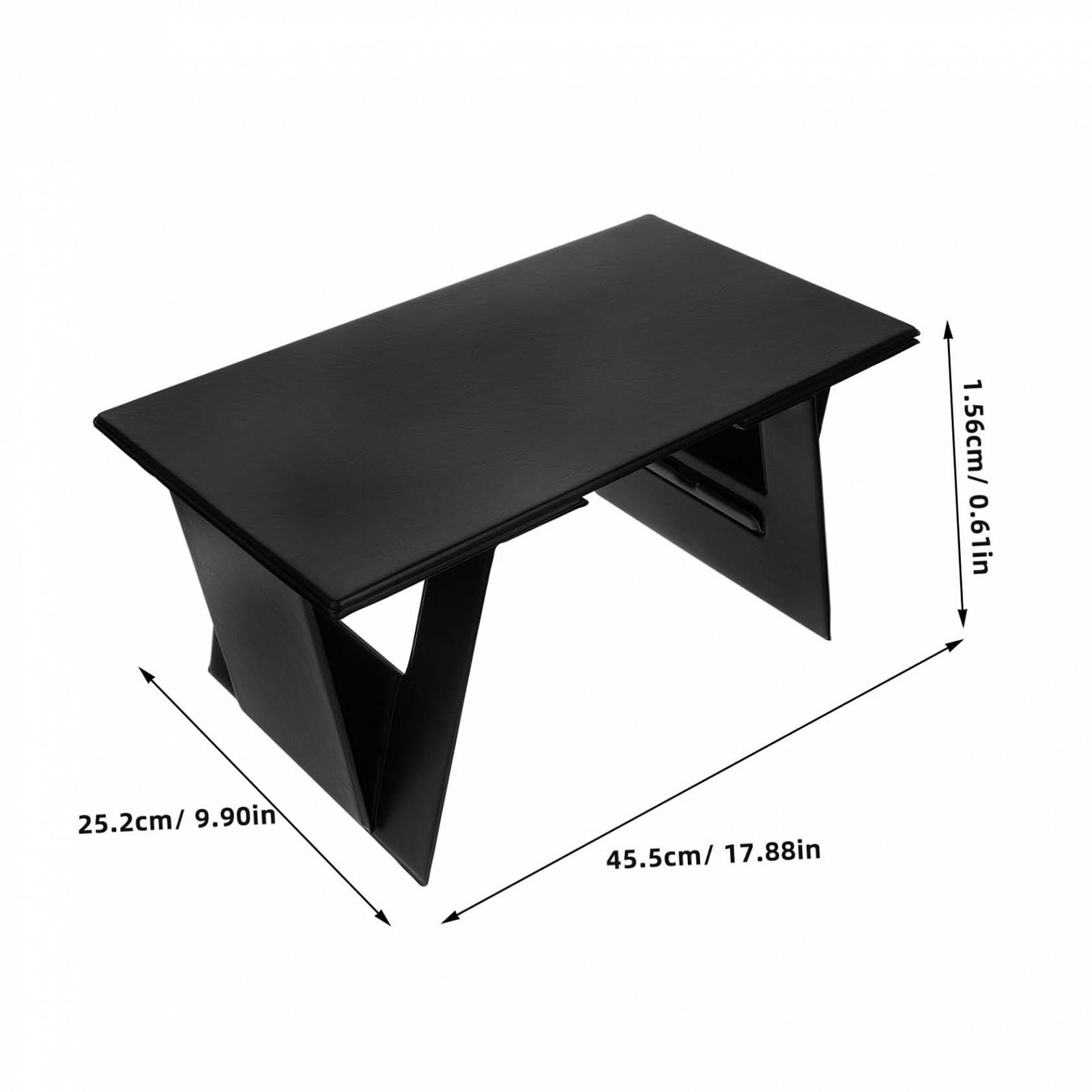 Столик для ноутбука в автомобиль, складной, с креплением для ноутбука и полкой, легкий складной стол для путешествий и работы в автомобиле, прочный многофункциональный столик черного цвета, фото №2