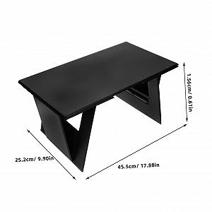 Столик для ноутбука в автомобиль, складной, с креплением для ноутбука и полкой, легкий складной стол для путешествий и работы в автомобиле, прочный многофункциональный столик черного цвета synthetic.ua - Фото 1