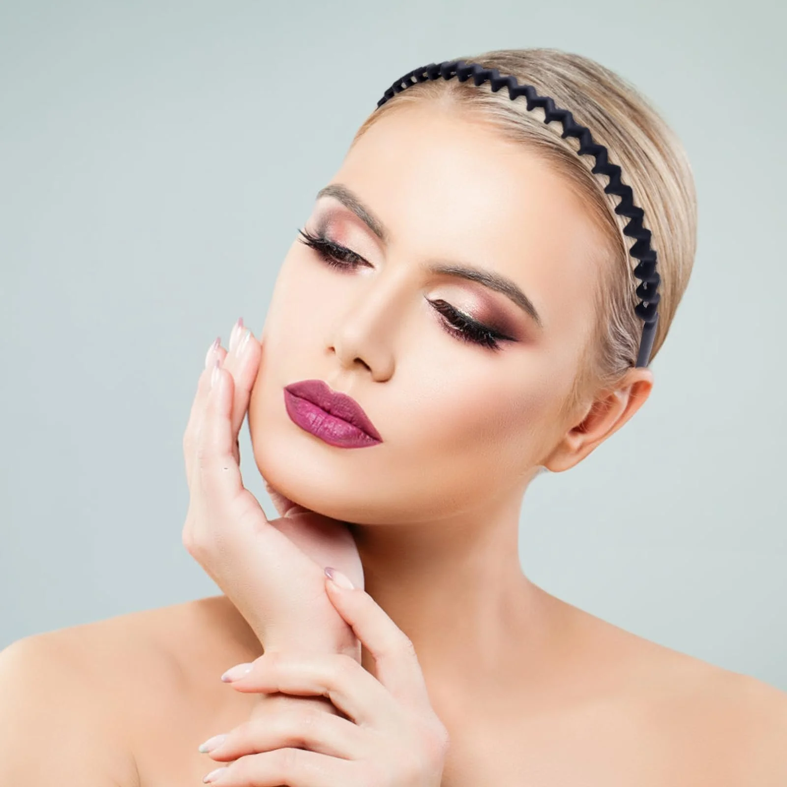 Набір з 6 нековзких обручів для волосся, жіночий, фото №5 Набір з 6 нековзких обручів для волосся, жіночий, фото №5