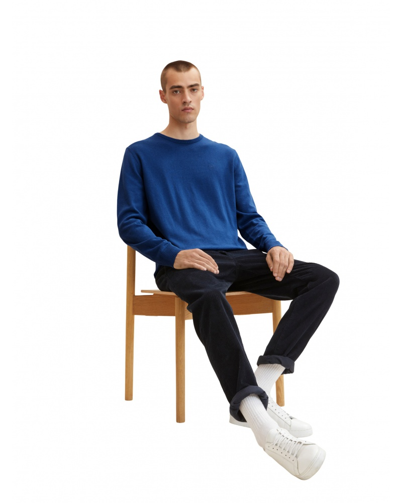 Джемпер Tom Tailor basic crew neck sweater 1027661-11284 Синій XXXL, фото №3