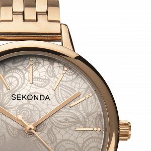 Жіночий годинник Sekonda, 40306, рожеве золото, рожеве золото, браслет synthetic.ua - Фото 1