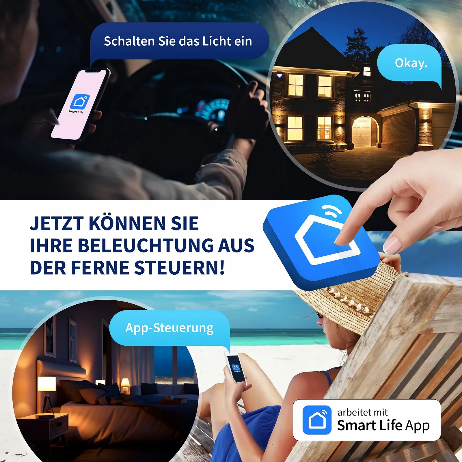 Одноклавишный WLAN WiFi диммер Pulsar Smart Touch White Белый, фото №5