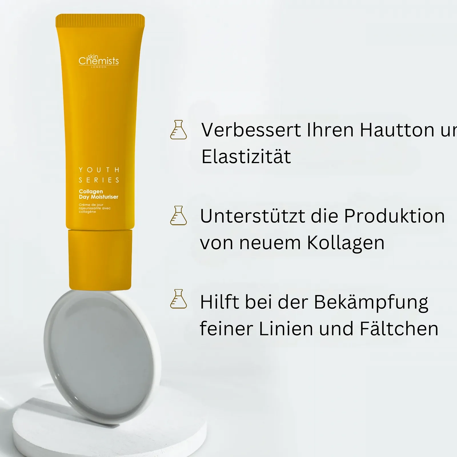 Денний зволожуючий крем для обличчя Skin Chemists Collagen антивіковий 50 мл, фото №3 Денний зволожуючий крем для обличчя Skin Chemists Collagen антивіковий 50 мл, фото №3