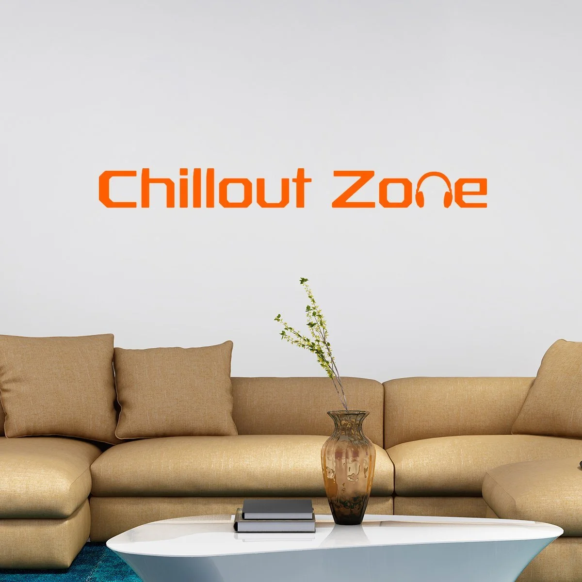 Наклейка на стену Wandkings Chillout Zone 100 x 11 см Оранжевый, фото №2