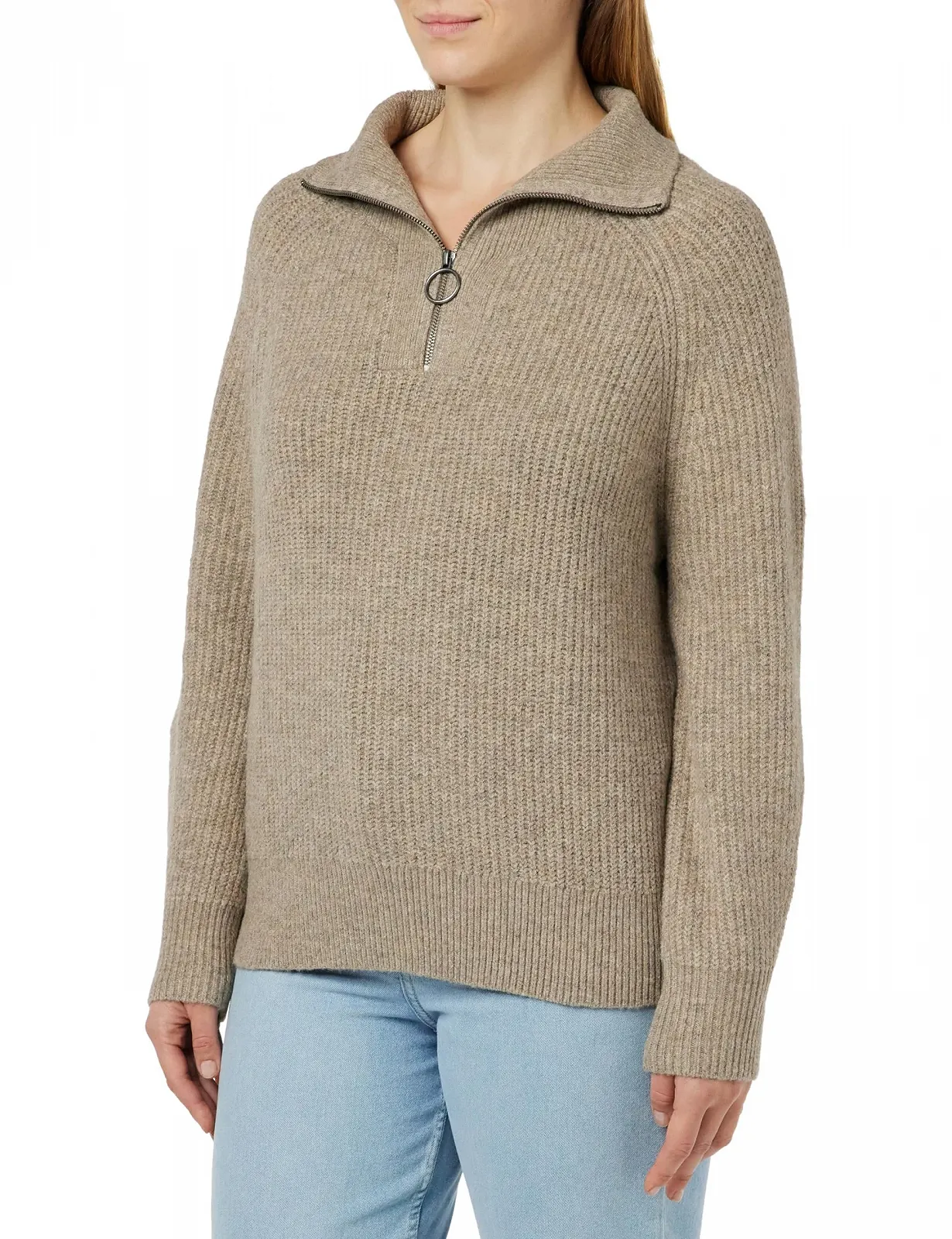 Жіночий в'язаний джемпер camel active з коміром-стійкою, фото №1 Жіночий в'язаний джемпер camel active з коміром-стійкою, фото №1