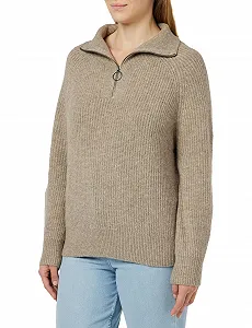 Жіночий в'язаний джемпер camel active з коміром-стійкою - Фото 1