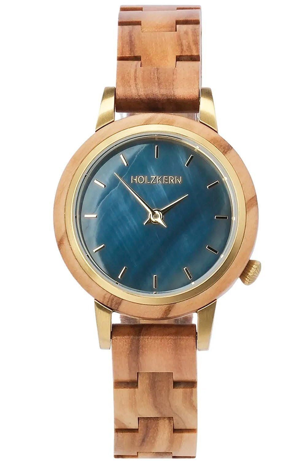 Жіночий кварцовий годинник HOLZKERN Antrim Olive / Mother of Pearl, фото №1