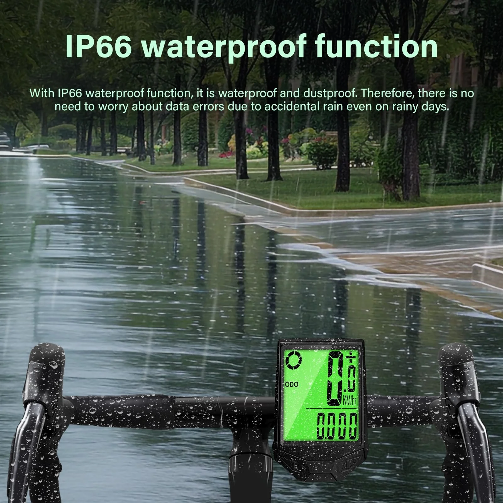 Велокомп'ютер Wireless 20 Functions IP66 Waterproof Backlit Display Odometer, фото №4