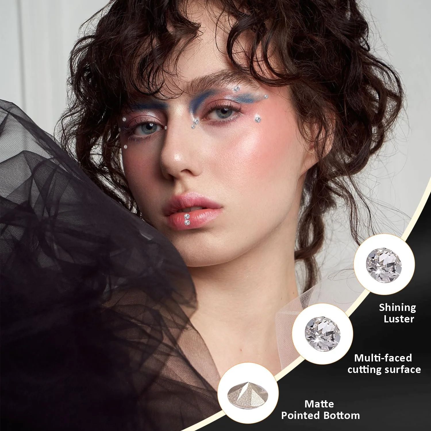 Стразы Круглые из смолы 11 размеров 2820 шт, фото №3