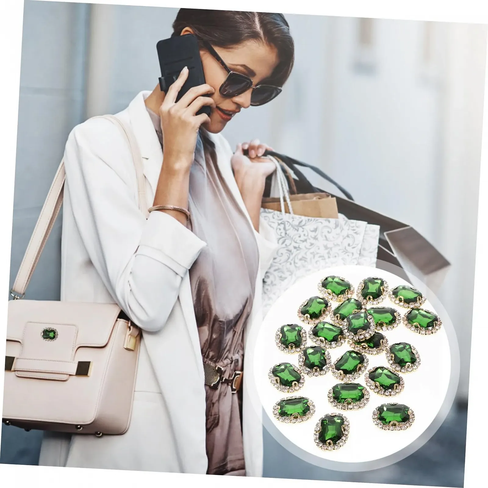 Стразы Маленькие 20шт. Декоративные украшения для одежды и рукоделия для свадеб и творческих проектов, фото №6