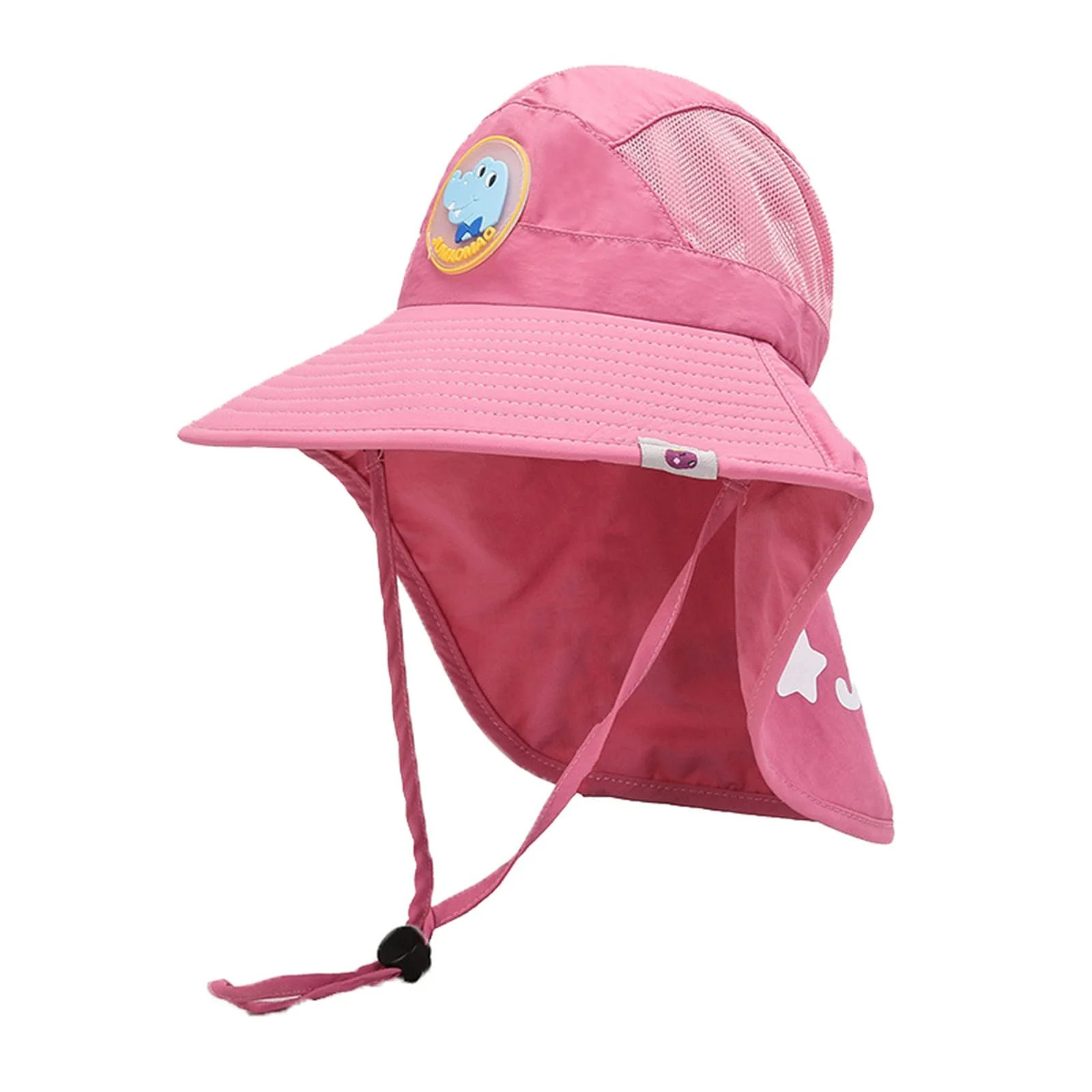 Шляпа Glücksvogel детская хлопковая солнцезащитная UPF 50+ унисекс с широкими полями и принтом, фото №1
