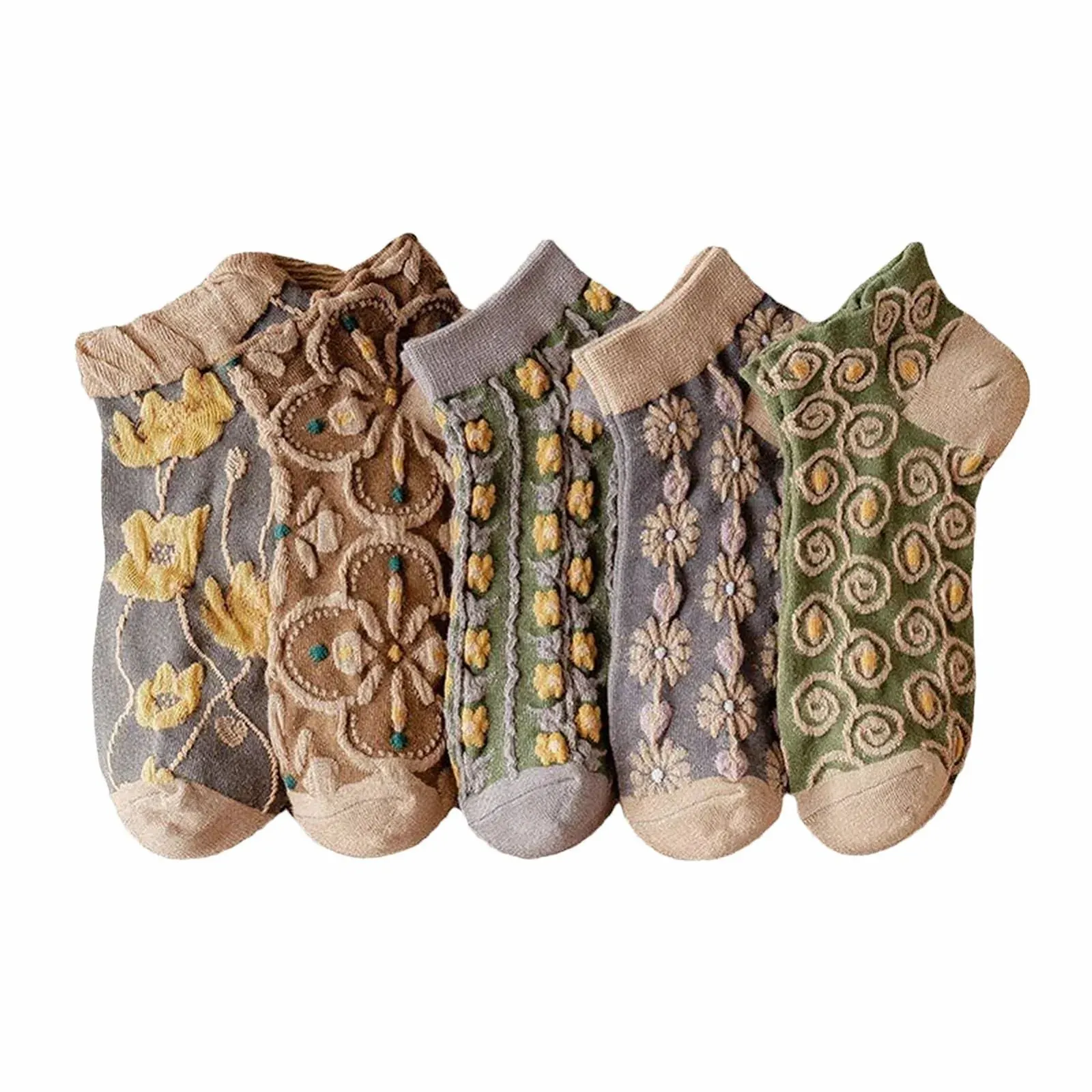 Вишиті шкарпетки Жіночі, Вишиті квіткові вінтажні шкарпетки, фото №1