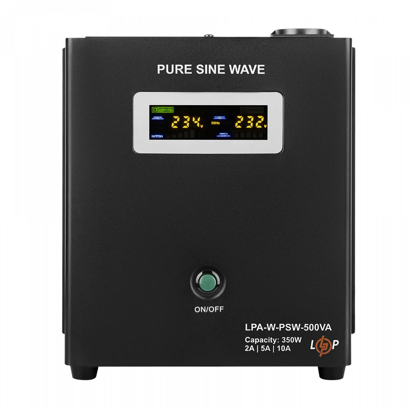 ДБЖ з правильною синусоїдою 12V LPA-W-PSW-500VA(350Вт) 2A/5A/10A, фото №1