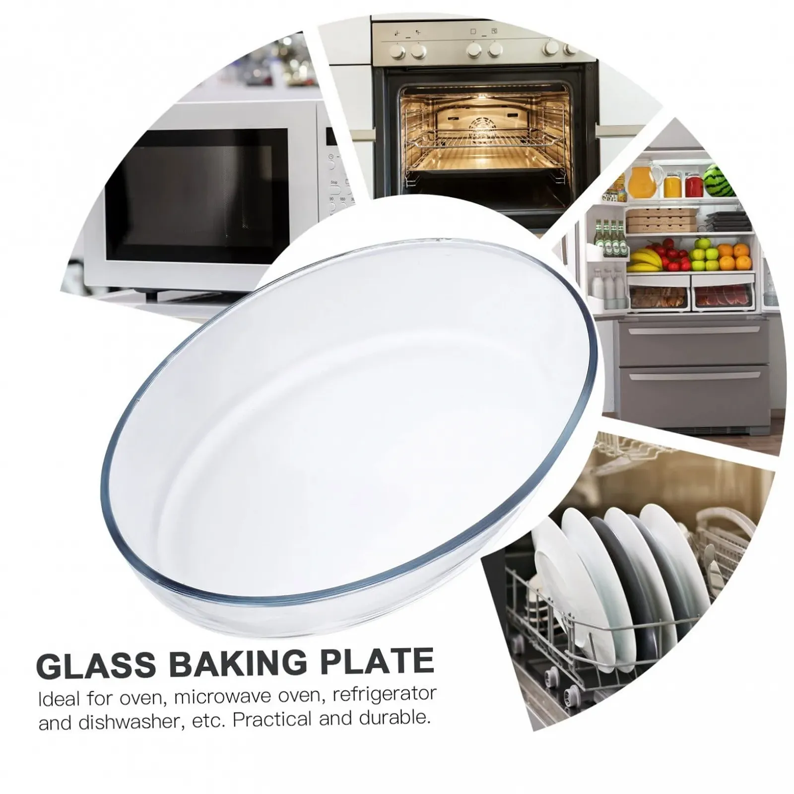 Форма для запікання Luxshiny скляна велика овальна термостійка антипригарна, фото №6