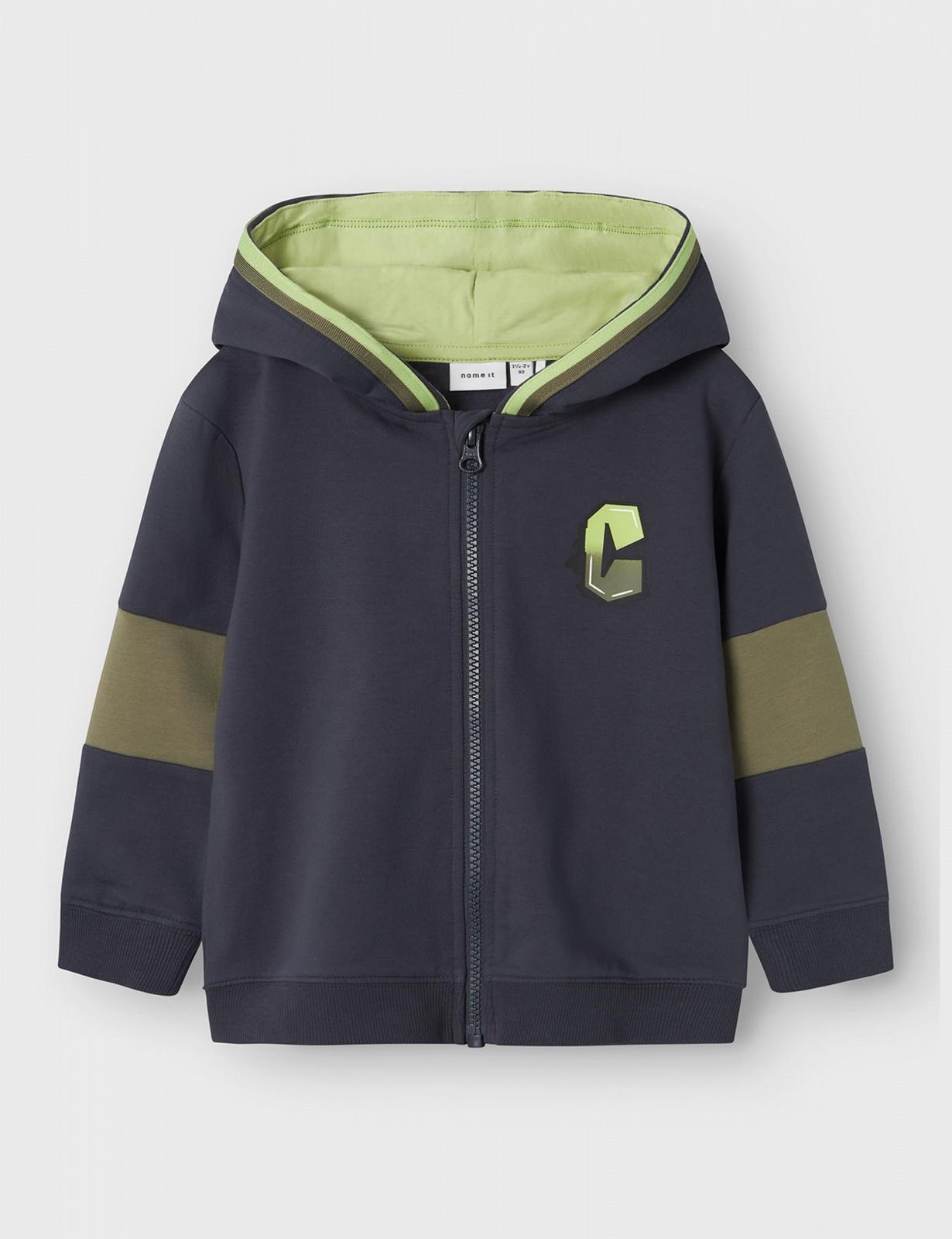 Піджак-толстовка NAME IT для хлопчиків Nmmnormano Nreg Sweat Card Wh Bru, фото №3