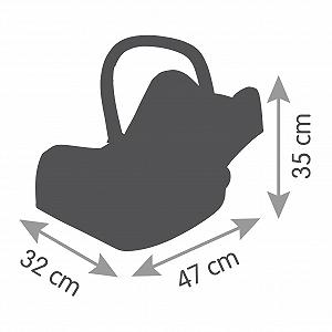 Детское автокресло Smoby Maxi-Cosi с ручкой для переноски для кукол до 42 см зеленый synthetic.ua - Фото 1