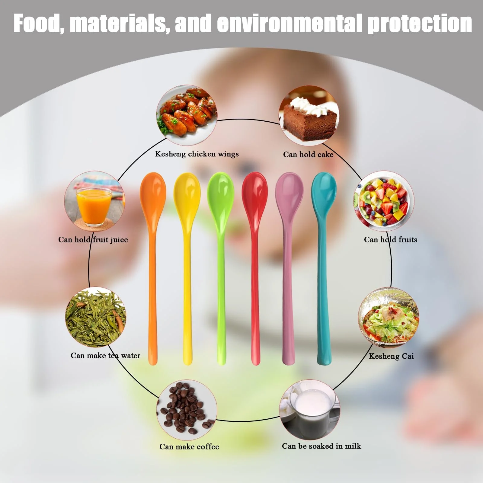 Ложки Пластикові Різнокольорові для морозива, 6 шт, фото №4 Ложки Пластикові Різнокольорові для морозива, 6 шт, фото №4