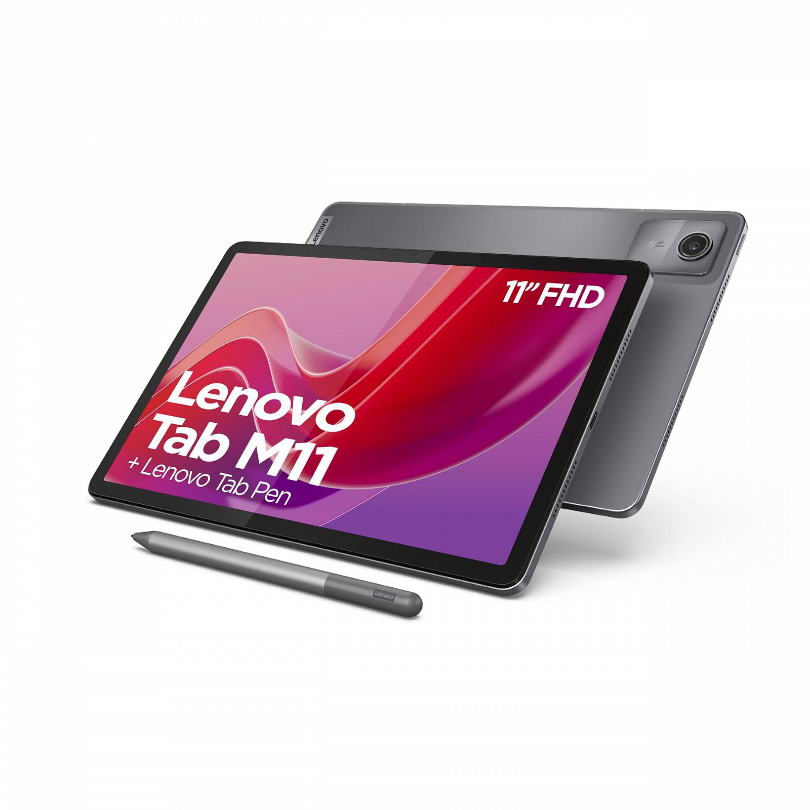 Планшет Lenovo Tab M11 11 дюймов WUXGA сенсорный дисплей MediaTek Helio G88 8 ГБ RAM 128 ГБ SSD Wi-Fi Android 13 Серый Включает Tab Pen, фото №1