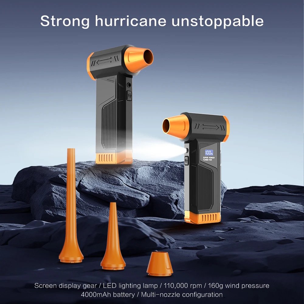 Портативний турбовентилятор Violent M4 Turbo Jet Fan 110000 RPM Orange, фото №10