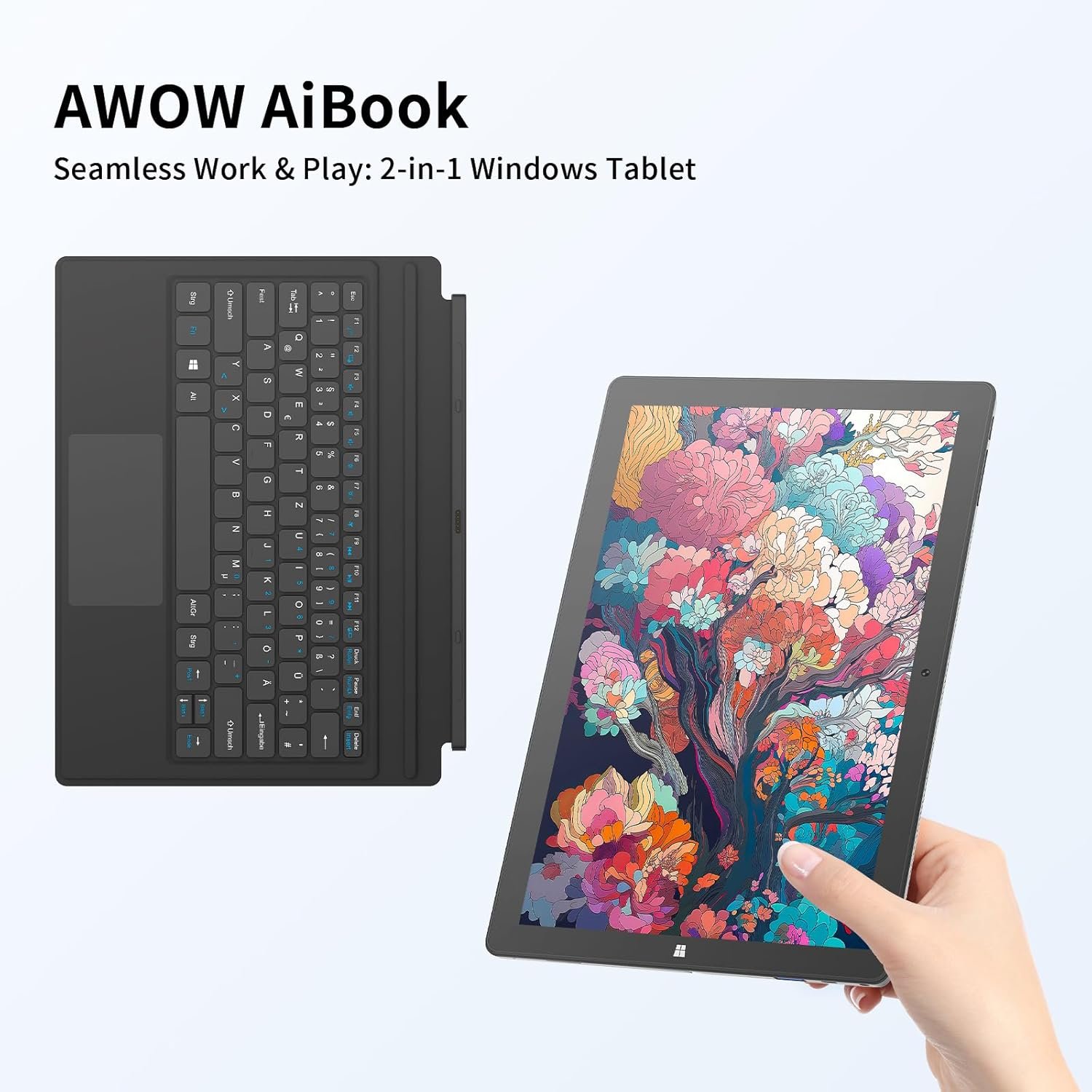 Планшет 10.1" Awow AiBook 10 8/256Gb 4 ядра Windows 11 6500 mAh Черный, фото №6