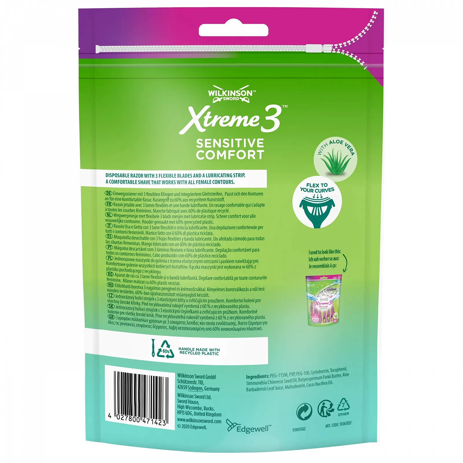 Одноразовые бритвы Wilkinson Sword Xtreme 3 Beauty Sensitive 8 шт., фото №2 Одноразовые бритвы Wilkinson Sword Xtreme 3 Beauty Sensitive 8 шт., фото №2
