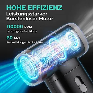 Портативный аккумуляторный воздуходувка HAUSHOF 8V (EU PKG) synthetic.ua - Фото 1