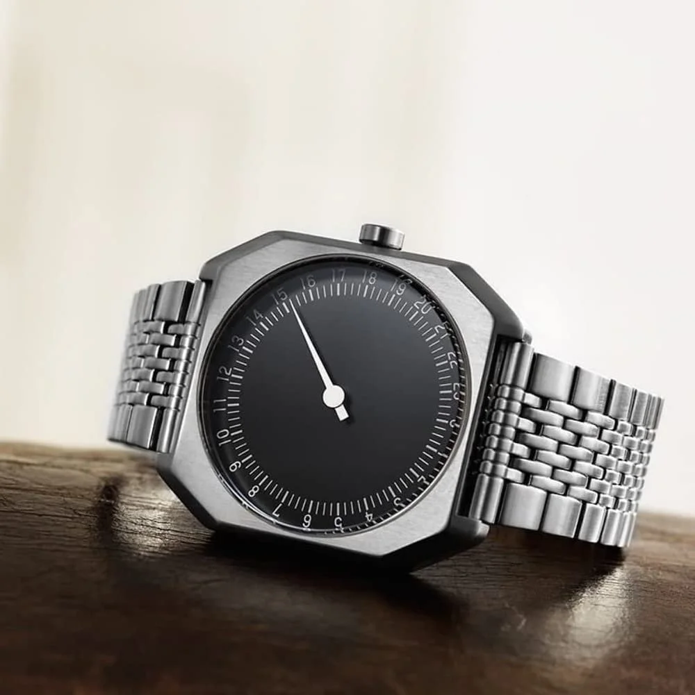 Часы однострелочные Slow Jo 02 Swiss Унисекс Аналоговый 24-часовой дисплей Браслет из нержавеющей стали Серебристый, Черный, Браслет, фото №7 Часы однострелочные Slow Jo 02 Swiss Унисекс Аналоговый 24-часовой дисплей Браслет из нержавеющей стали Серебристый, Черный, Браслет, фото №7