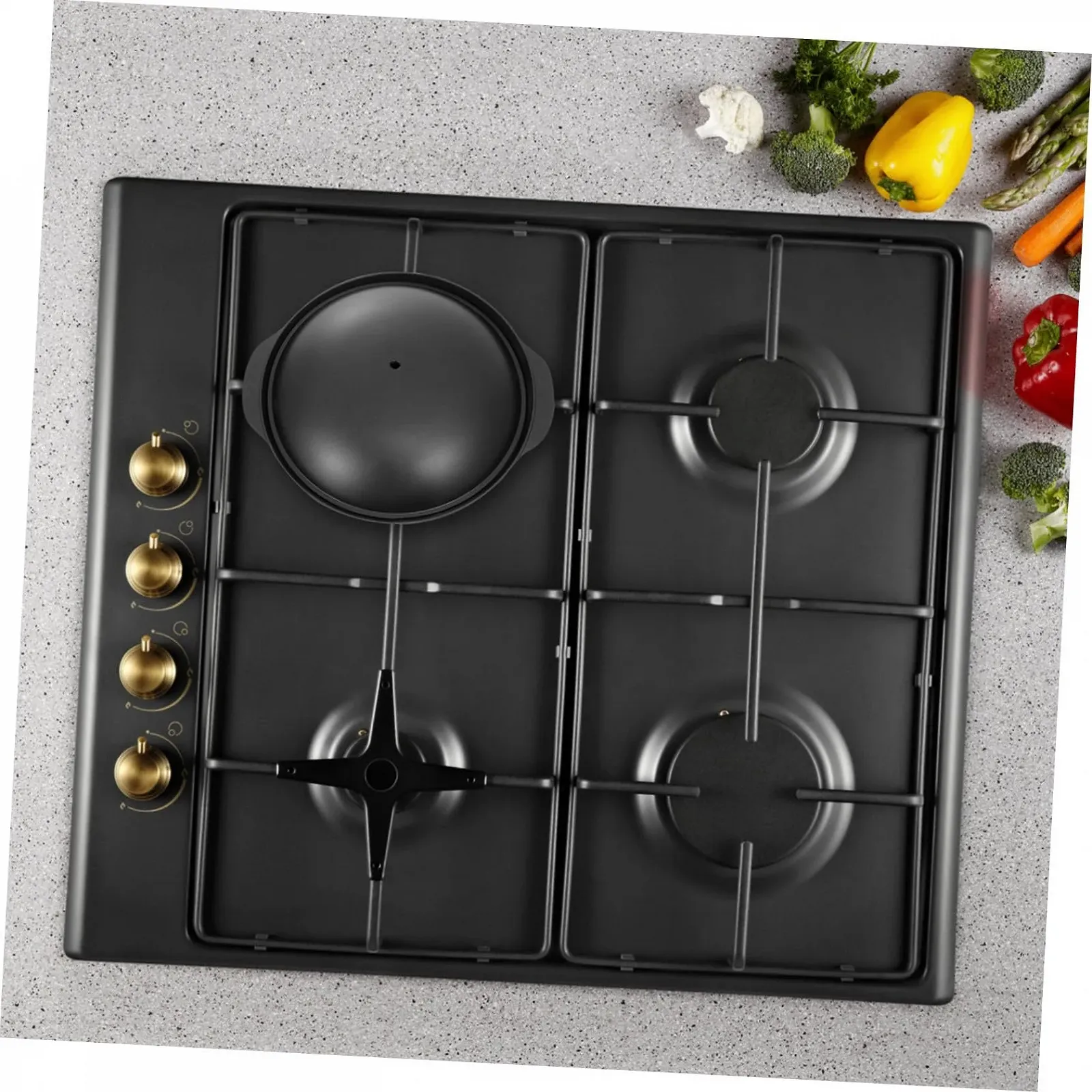 Кастрюля-жаровня Aluminium Black для риса в горшочках и тушеной курицы алюминиевая антипригарная черная, фото №5