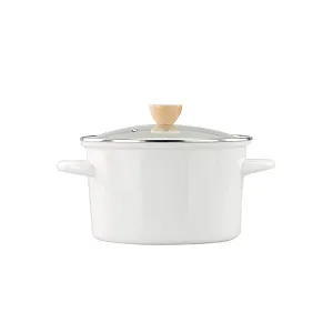 Купить Кастрюля AIBAB эмалированная в японском стиле, 4.2 л, большой вместимости, утолщенная, с двумя ручками, для тушения - Фото 1 Кастрюля AIBAB эмалированная в японском стиле, 4.2 л, большой вместимости, утолщенная, с двумя ручками, для тушения - Фото 1