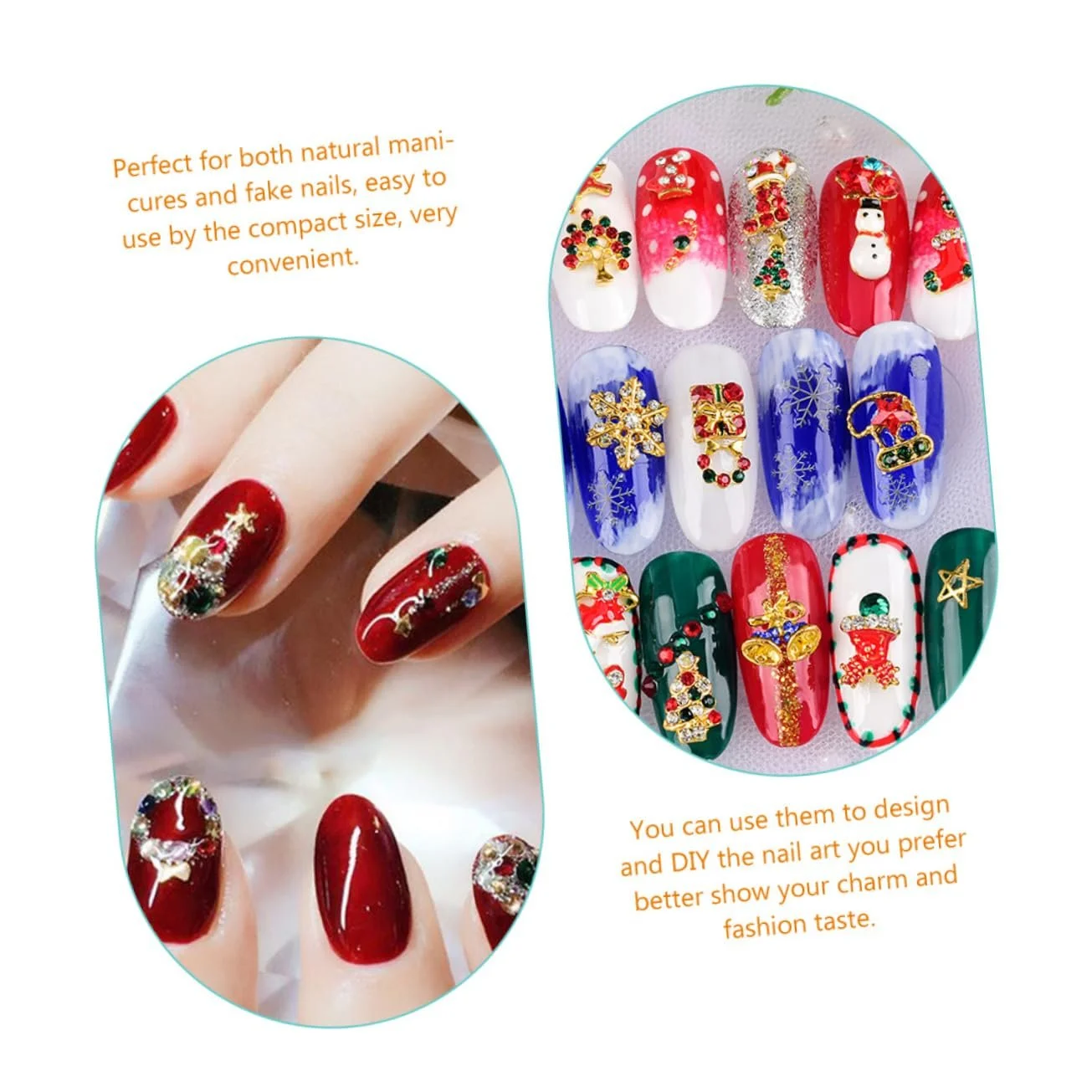 Украшения для ногтей Рождественская тематика 48 шт., фото №7
