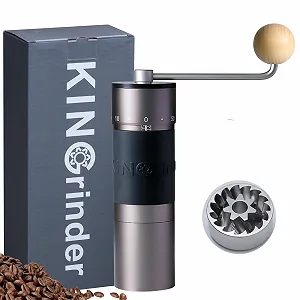 Ручная кофемолка KINGrinder K6 с 200 уровнями помола для Aeropress, френч-пресса, капельного кофе, эспрессо, вместимость 25-35 г - Фото 1