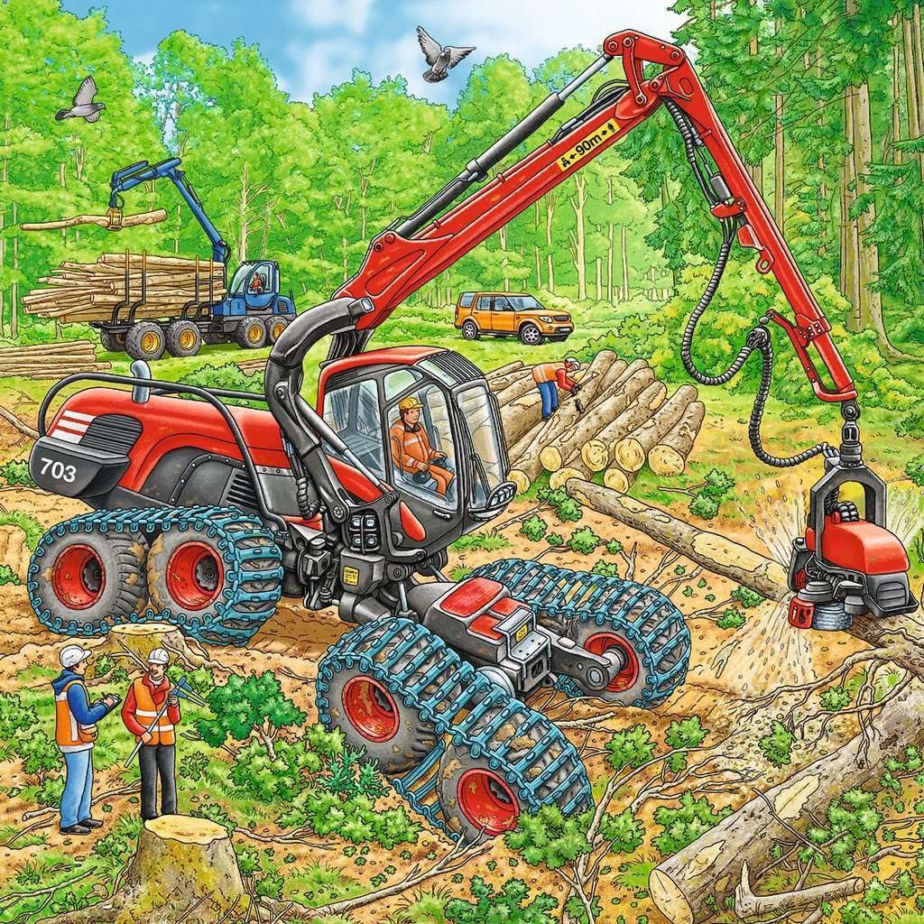 Пазл Ravensburger GROTE MACHINES 3x49 элементов 21 x 21 см, фото №5