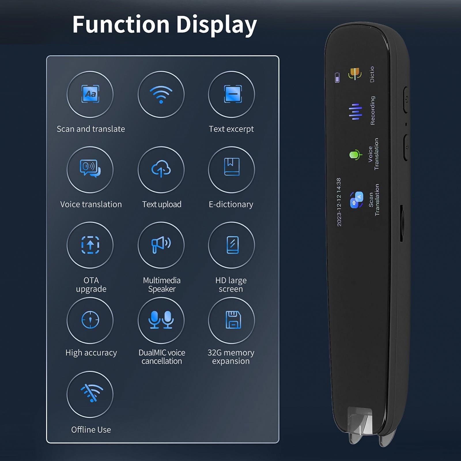 Скан-ручка для перекладу Cryfokt, багатомовний інтелектуальний, фото №2