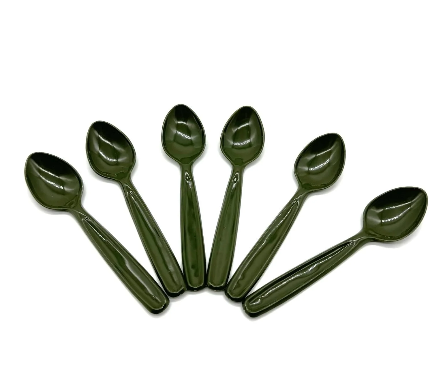 Ложки Супові Універсальні Багаторазові Пластикові Olive, паковання 6 штук, фото №4