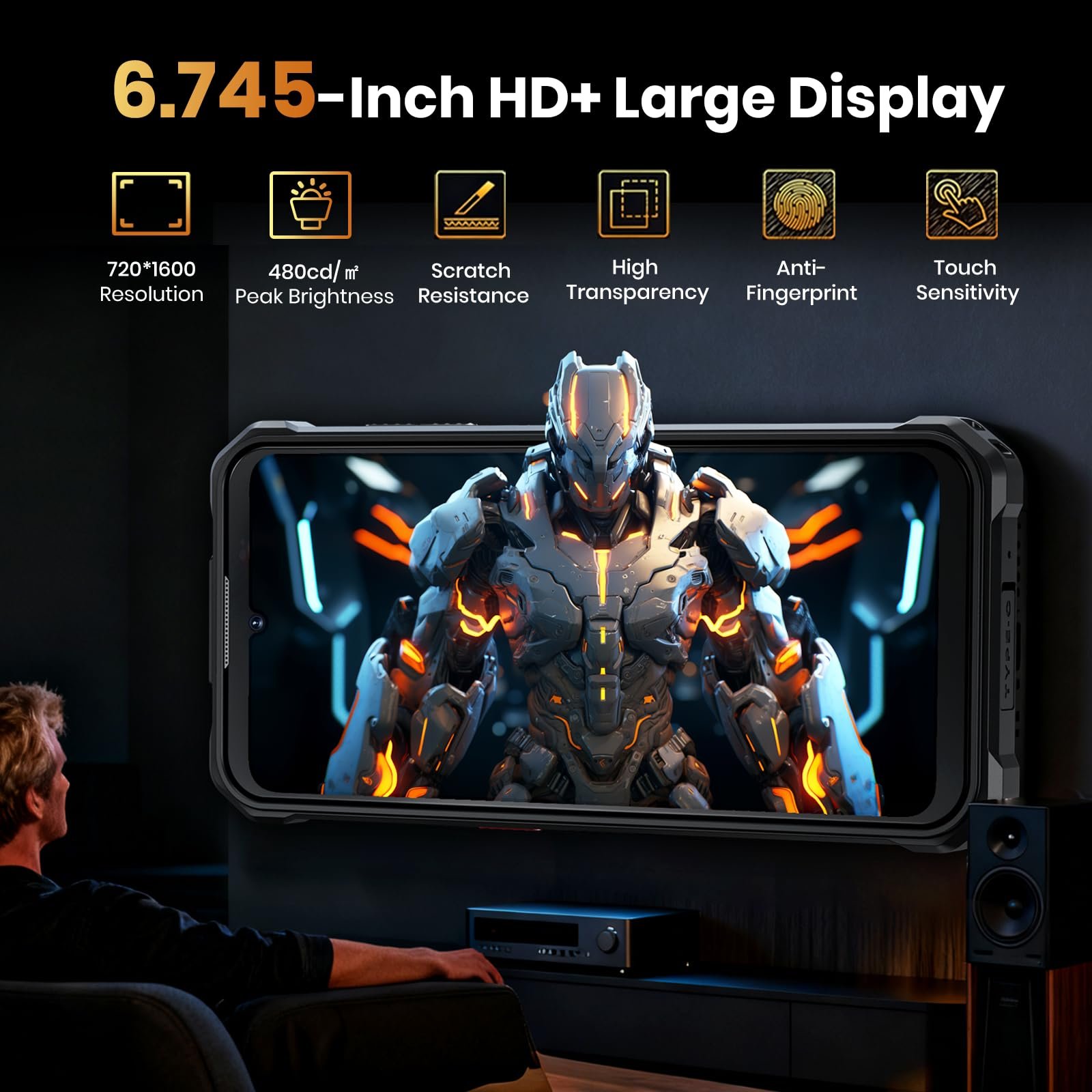 Смартфон FOSSiBOT F110Pro 5G 20/128 ГБ 6.745" 10000 мАг 50 МП Black-5G, фото №8