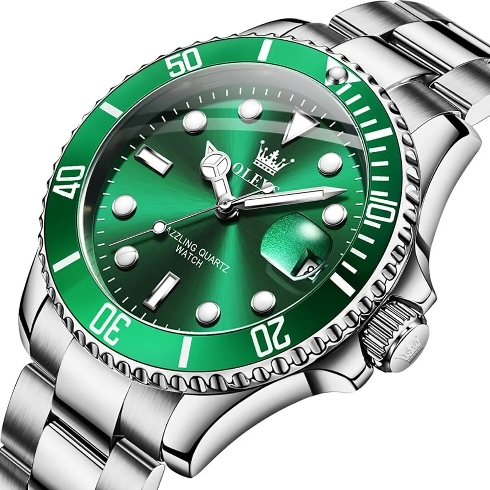 Чоловічий годинник OLEVS Календар Дизайнерський Водонепроникний Люмінесцентний, фото №3