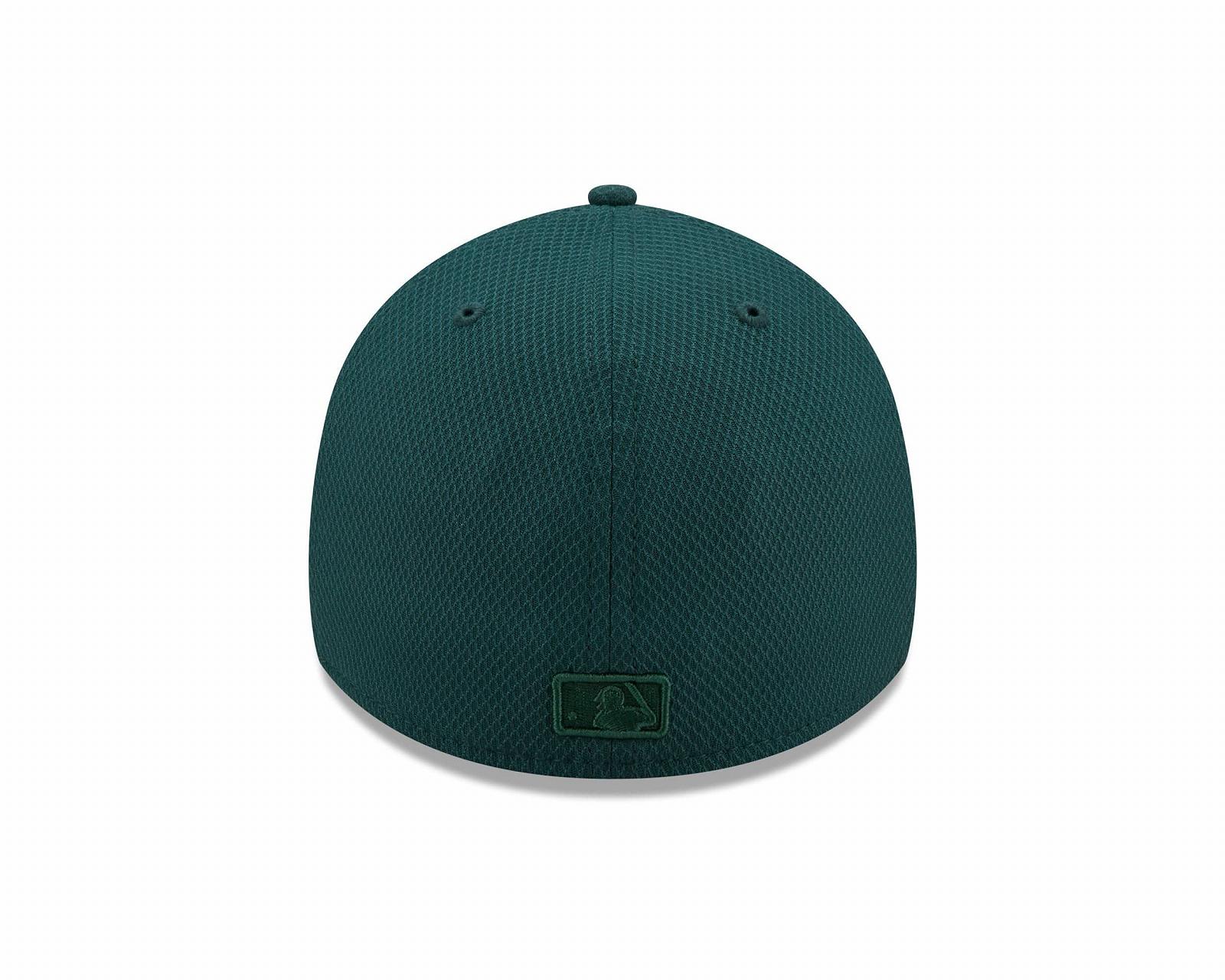 Кепка New Era MLB Diamond Era 39Thirty Stretch Oakland Athletics Темно-зеленая, фото №4