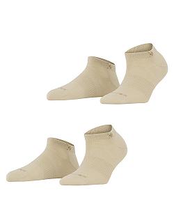 Носки Burlington Everyday Trainer Женские Дышащие Хлопковые Усиленные Носки для Тренировок Женские Короткие Прочные Нескользящие Однотонные Мультипак 2 пары - Фото 1