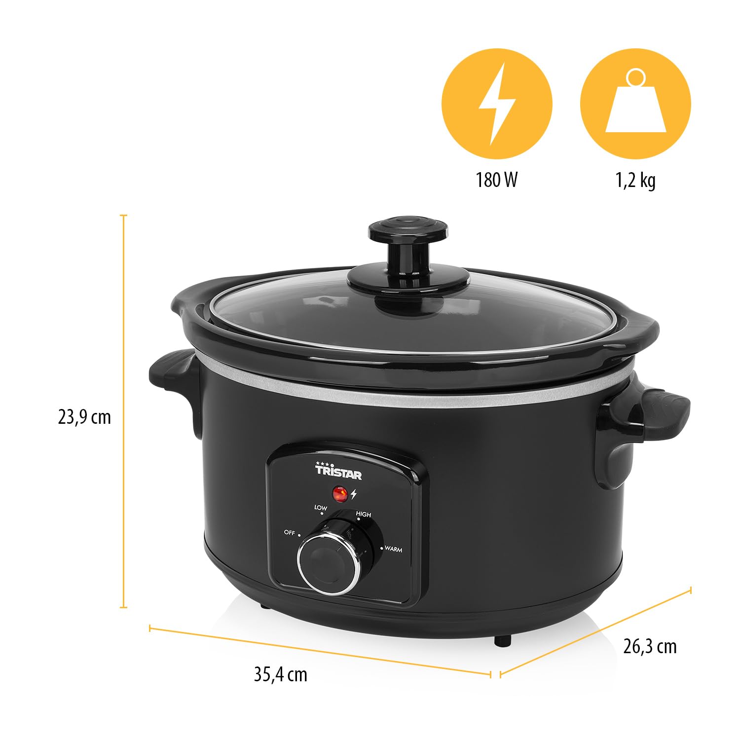 Мультиварка VS-3915 Повільноварка Нержавіюча сталь Керамічна чаша 2 налаштування тепла і функція підігріву 3,5 л, фото №6