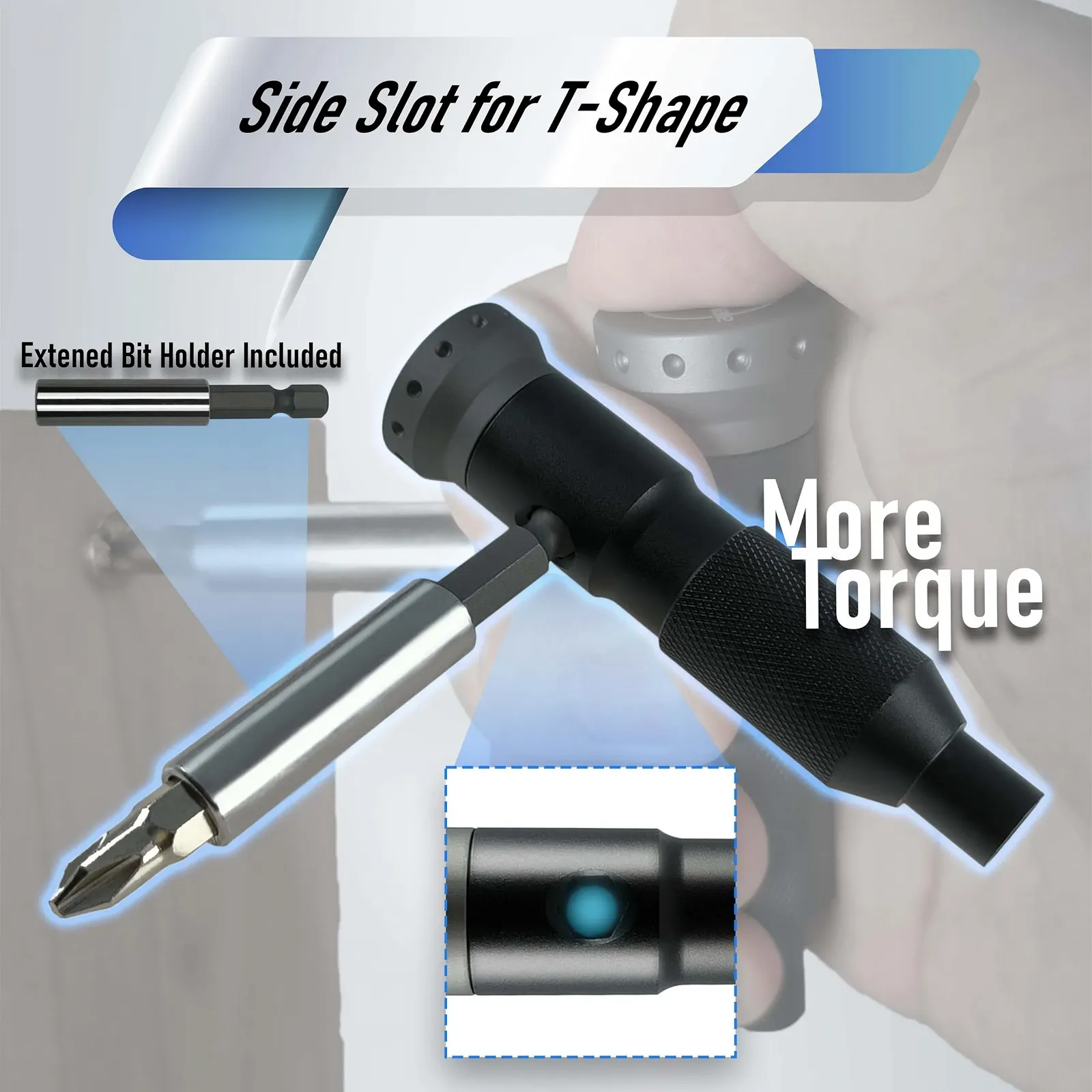 Набір викруток Steinwhale 39-в-1 T-Handle S2 Steel 1/4 дюйма та 4 мм, фото №4