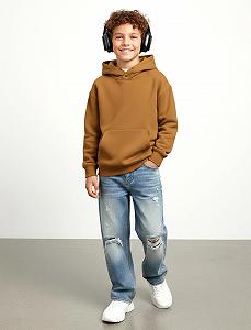 Худі PatPat для хлопчиків 6-12 років - М'яке флісове вітрозахисне худі з кишенею synthetic.ua - Фото 1