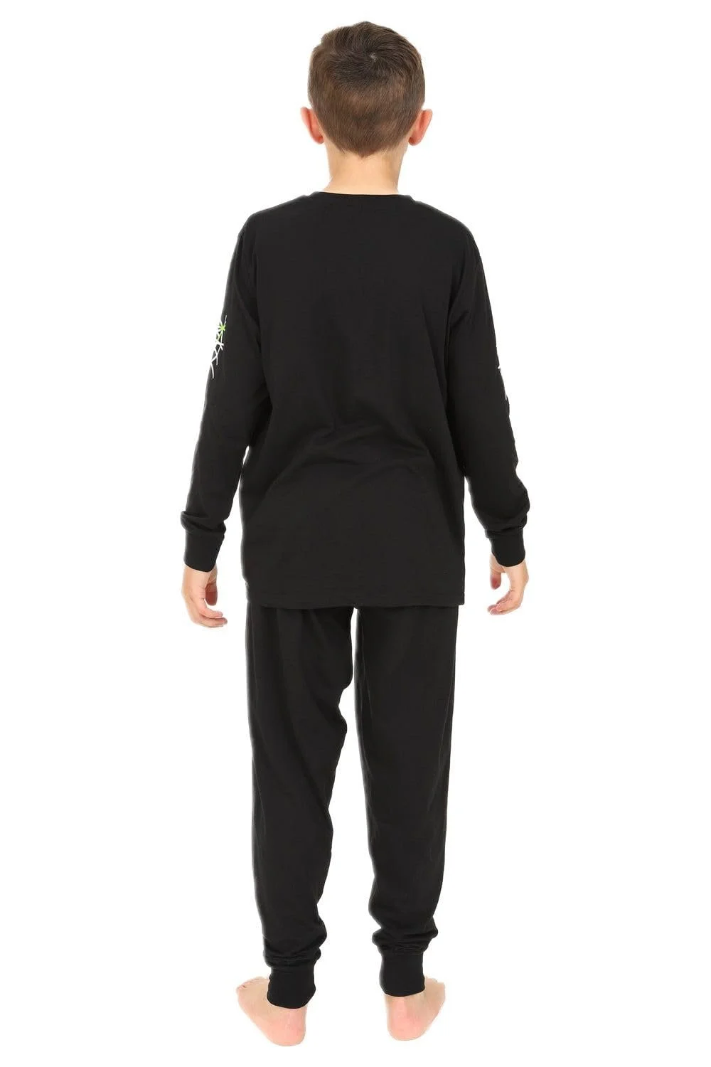 Унісекс піжама з довгими рукавами Скелет, що світиться в темряві для хлопчиків та дівчаток, фото №5