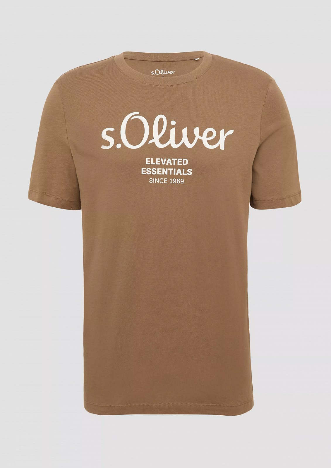 Футболка  à logo imprimé 2139909.84D1 s.Oliver Коричневий S, фото №5