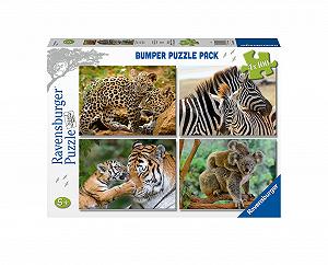 Пазл Ravensburger 05624 Animali Bumper Pack 4 x 100 элементов - Фото 1