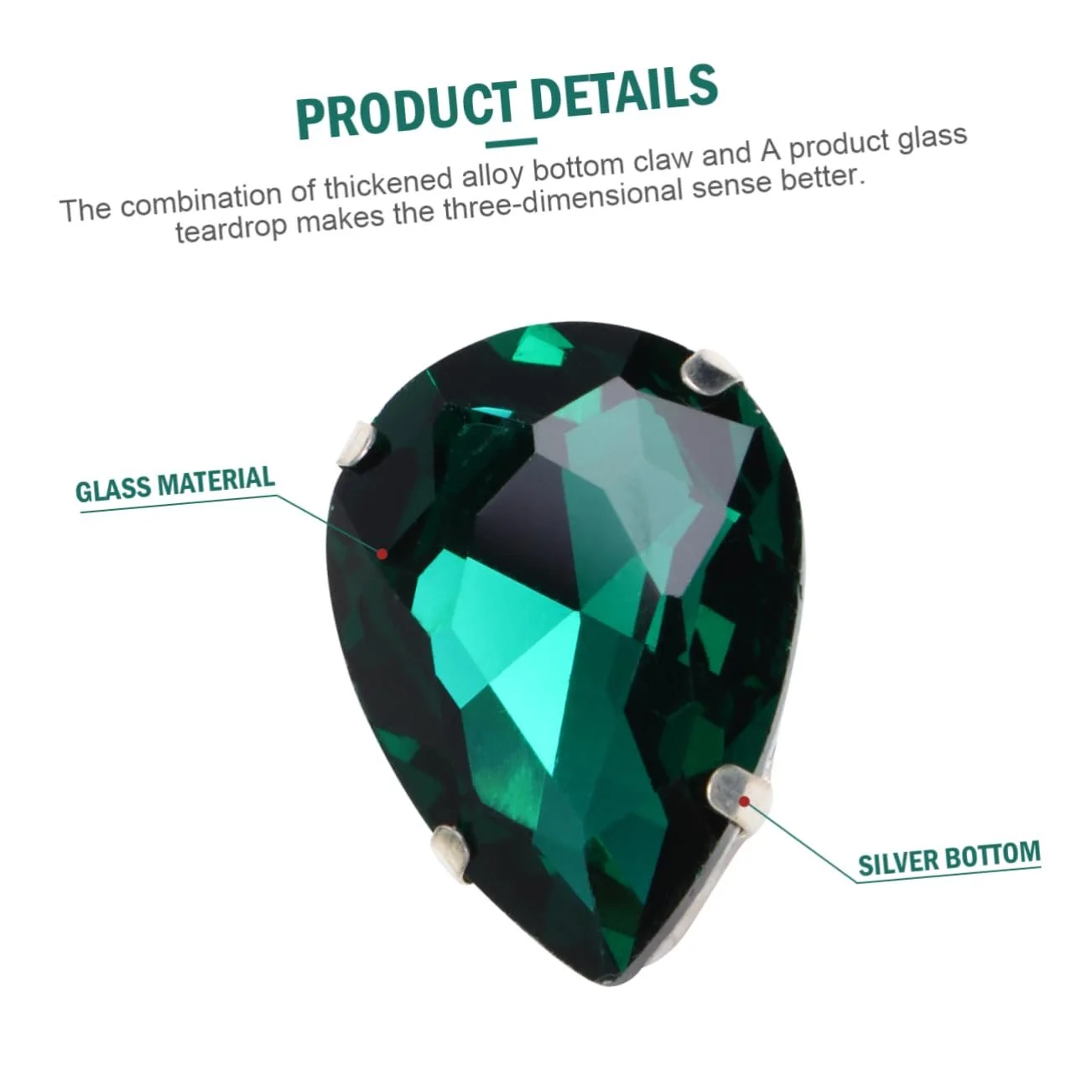 Стрази Різні Форми NUOBESTY 50 шт. Різнокольорові, фото №6